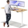 Elektrinis reguliuojamo aukščio stalas Desktronic HomePro Baltas/Ąžuolas, 180x80cm, Dvigubas motoras, USB ir USB-C įkrovimo lizdai