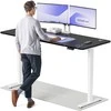 Elektrinis reguliuojamo aukščio stalas Desktronic HomePro Baltas/Juodas, 200x80cm, Dvigubas motoras, USB ir USB-C įkrovimo lizdai