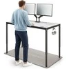Elektrinis Reguliuojamo Aukščio Stalas Desktronic HomeMax Juodas/Baltas, 160x80cm, Keturi varikliai, Magnetinis kabelių laikiklis