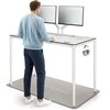 Elektrinis Reguliuojamo Aukščio Stalas Desktronic HomeMax Baltas/Baltas, 160x80cm, Keturi varikliai, Magnetinis kabelių laikiklis