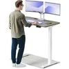 Elektrinis reguliuojamo aukščio stalas Desktronic HomeOne Baltas/Žalias, 120x60cm, Dvigubas motoras, USB ir USB-C įkrovimo lizdai