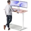 Elektrinis reguliuojamo aukščio stalas Desktronic HomePro Baltas/Rožinis, 140x70cm, Dvigubas motoras, USB ir USB-C įkrovimo lizdai