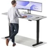Elektrinis reguliuojamo aukščio stalas Desktronic HomePro Juodas/Pilkas, 180x80cm, Dvigubas motoras, USB ir USB-C įkrovimo lizdai