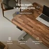 Elektrinis reguliuojamo aukščio stalas Desktronic HomePro Riešutmedžio masyvas/Pilkas, 200x80cm, Dvigubas motoras, USB ir USB-C įkrovimo lizdai