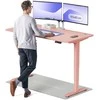 Elektrinis reguliuojamo aukščio stalas Desktronic HomePro Rožinis/Rožinis, 160x80cm, Dvigubas motoras, USB ir USB-C įkrovimo lizdai