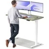 Elektrinis reguliuojamo aukščio stalas Desktronic HomePro Baltas/Žalias, 140x70cm, Dvigubas motoras, USB ir USB-C įkrovimo lizdai