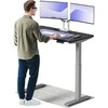 Elektrinis reguliuojamo aukščio stalas Desktronic HomeOne Pilkas/Juodas, 120x60cm, Dvigubas motoras, USB ir USB-C įkrovimo lizdai