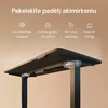 Elektrinis reguliuojamo aukščio stalas Desktronic HomePro Juodas/Juodas, 200x80cm, Dvigubas motoras, USB ir USB-C įkrovimo lizdai