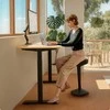 Elektrinis reguliuojamo aukščio stalas Desktronic HomeOne Bambukas/Juodas, 120x60cm, Dvigubas motoras, USB ir USB-C įkrovimo lizdai