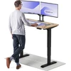 Elektrinis reguliuojamo aukščio stalas Desktronic HomePro Bambukas/Juodas, 120x60cm, Dvigubas motoras, USB ir USB-C įkrovimo lizdai