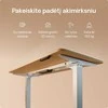 Elektrinis reguliuojamo aukščio stalas Desktronic HomePro Bambukas/Baltas, 160x80cm, Dvigubas motoras, USB ir USB-C įkrovimo lizdai