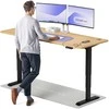 Elektrinis reguliuojamo aukščio stalas Desktronic HomePro Juodas/Ąžuolas, 200x80cm, Dvigubas motoras, USB ir USB-C įkrovimo lizdai