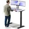 Elektrinis reguliuojamo aukščio stalas Desktronic HomeOne Juodas/Baltas, 120x60cm, Dvigubas motoras, USB ir USB-C įkrovimo lizdai