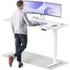 Elektrinis reguliuojamo aukščio stalas Desktronic HomePro Baltas/Baltas, 180x80cm, Dvigubas motoras, USB ir USB-C įkrovimo lizdai