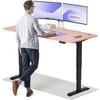 Elektrinis reguliuojamo aukščio stalas Desktronic HomePro Juodas/Rožinis, 180x80cm, Dvigubas motoras, USB ir USB-C įkrovimo lizdai