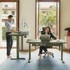 Elektrinis reguliuojamo aukščio stalas Desktronic HomePro Žalias/Baltas, 160x80cm, Dvigubas motoras, USB ir USB-C įkrovimo lizdai