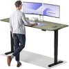 Elektrinis reguliuojamo aukščio stalas Desktronic HomePro Juodas/Žalias, 200x80cm, Dvigubas motoras, USB ir USB-C įkrovimo lizdai