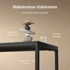Elektrinis Reguliuojamo Aukščio Stalas Desktronic HomeMax Juodas/Juodas, 160x80cm, Keturi varikliai, Magnetinis kabelių laikiklis