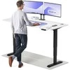 Elektrinis reguliuojamo aukščio stalas Desktronic HomePro Juodas/Baltas, 180x80cm, Dvigubas motoras, USB ir USB-C įkrovimo lizdai