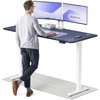 Elektrinis reguliuojamo aukščio stalas Desktronic HomePro Baltas/Mėlynas, 180x80cm, Dvigubas motoras, USB ir USB-C įkrovimo lizdai
