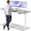 Elektrinis reguliuojamo aukščio stalas Desktronic HomePro Baltas/Pilkas, 200x80cm, Dvigubas motoras, USB ir USB-C įkrovimo lizdai