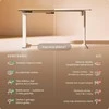 Elektrinis reguliuojamo aukščio stalas Desktronic HomePro Ąžuolo masyvas/Baltas, 200x80cm, Dvigubas motoras, USB ir USB-C įkrovimo lizdai