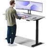 Elektrinis reguliuojamo aukščio stalas Desktronic HomeOne Juodas/Pilkas, 160x80cm, Dvigubas motoras, USB ir USB-C įkrovimo lizdai