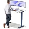 Elektrinis reguliuojamo aukščio stalas Desktronic HomePro Mėlynas/Baltas, 140x70cm, Dvigubas motoras, USB ir USB-C įkrovimo lizdai