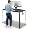 Elektrinis Reguliuojamo Aukščio Stalas Desktronic HomeMax Juodas/Juodas, 160x80cm, Keturi varikliai, Magnetinis kabelių laikiklis