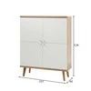 Komoda Imv Lena, 107x40xH134 cm, balta/ąžuolas