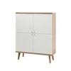 Komoda Imv Lena, 107x40xH134 cm, balta/ąžuolas