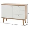 Komoda Imv Lena, 107x40xH83 cm, balta/ąžuolas