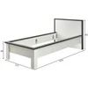 Lova Lovos Imv Sherwood, 90x200 cm, balta/pilka