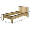 Lova Lovos Imv Sherwood, 90x200 cm, ruda/pilka