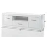 TV stovas Bianco, 180 cm, baltas blizgesys