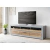 TV staliukas TV stovas Casablanca, 217 cm, ąžuolinė/matinė pilka