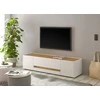 TV stovas City, 170 cm, balta/ąžuolinė
