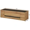 TV staliukas TV stovas Imv City, 140 cm, ažuolinė/antracitas