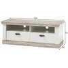 TV staliukas TV stovas Imv Florenz, 134 cm, baltoji pušis/pušis
