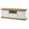 TV staliukas TV stovas Imv Landhaus, 183 cm, baltoji pušis/ąžuolas