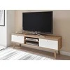 TV stovas Imv Lena, 160 cm, balta/ąžuolinė