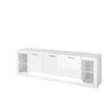TV staliukas TV stovas Imv Meran, 198 cm, baltas blizgus