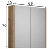 Veidrodinė spintelė Touch ąžuolas/baltas