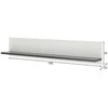 Virtuvės lentyna Imv Sherwood, 160 cm, balta/pilka