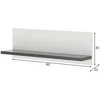 Virtuvės lentyna Imv Sherwood, 90 cm, balta/pilka
