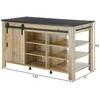 Virtuvės sala Imv Sherwood, 162 cm, ruda/pilka