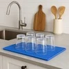 Winder Home Indų džiovyklė barui ir virtuvei – neslystanti XXL 45×30 cm, mėlyna džiovinimo kilimėlis