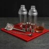 Winder Home Indų džiovyklė barui ir virtuvei – neslystanti XXL 45×30 cm, raudona indų džiovinimo kilimėlis