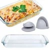 Winder Home Karščiui atspari stiklinė forma 1.6 L + silikoninės virtuvinės pirštinės