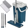 Winder Home Plokščia šluota su dviem skyriais kibiru ir 3 mikropluošto šluostėmis – mėlyna ,37 cm